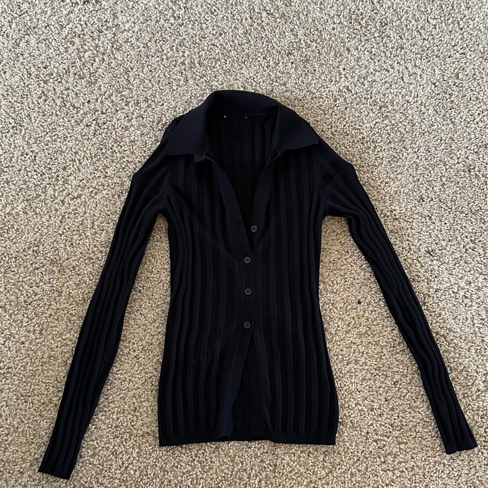 Black cardigan